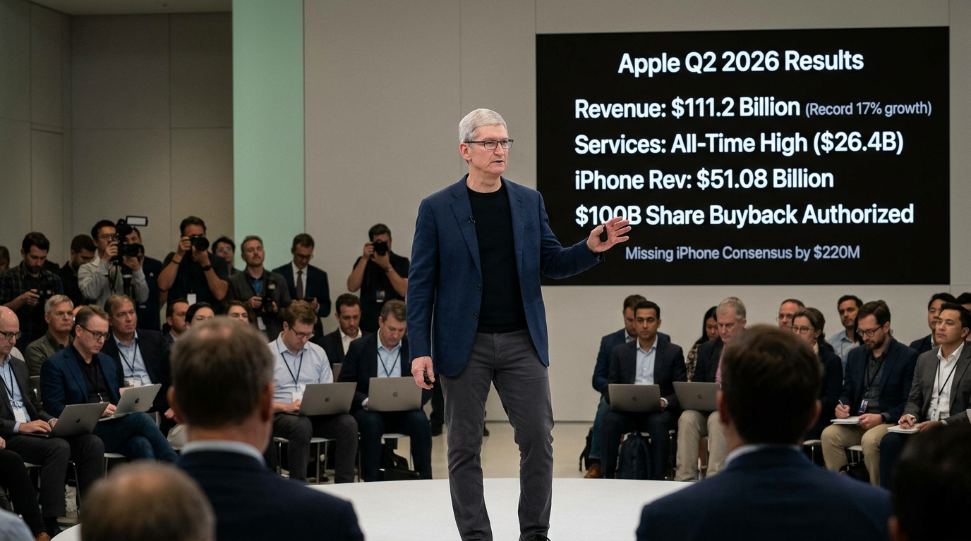 Apple Q2 2026: Record Quarter, One Asterisk, and a Clock Ticking on Tim Cook